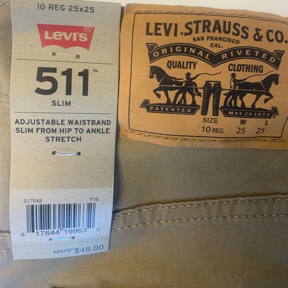 Boys levis khaki pants